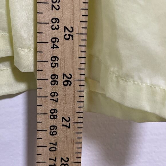 Ann Taylor Pastel Yellow Blouse Top XXL Ruffled Sleeves Crew Neck Cotton Blend - Picture 6 of 10